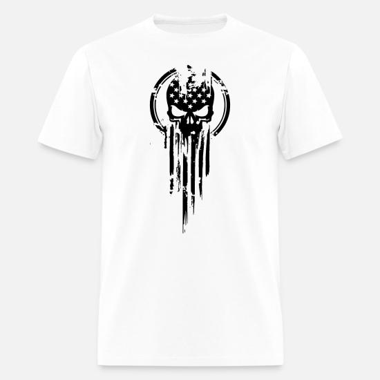 American Warrior Flag Skull Military 